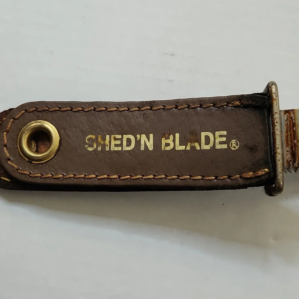 Shed N Blade Dog Grooming Tool Brown Leather Handle By Four Paws
